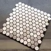 Pegatina de Pared Mosaico Hexagonal Hexagonal Blanco Oro Plata Negro Metal Cepillado Aluminio Panel de Plástico Autoadhesivo Decoración para Renovación de Paredes