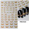 Adesivos de unhas novos transfronteiriços ins diamante europeu e americano 3D prata glitter linha francesa fita adesiva adesivos de unhas