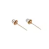Nuevos Pendientes de Botón de Aguja Plateada con Perla Grande Estilo Minimalista Personalidad Pendientes de Perla Stud Pendientes Simples de Moda Nuevos Accesorios para Orejas