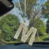 Amazon Letter Clay Accesorios para el Interior del Coche Colgante para Mujeres Adorno Colgante de Pedrería para el Espejo Retrovisor del Coche