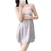 Directamente del fabricante: Elegante Camisón de Encaje para Mujer, Conjunto de Vestido de Seda Helada de Verano con Cubierta Exterior, Soporta Dropshipping