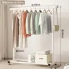 Cabide de Chão Simples para Casa Varanda Interna Varal de Roupas Haste para Pendurar Cabide Quarto Dormitório Cabide de Casaco