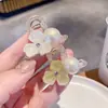 Dulce y Linda Flor Pequeño Pinza de Agarre Pinza para el Lóbulo Frontal Pinza Lateral Pinza para el Cabello de Princesa Elegante Pasador de Cola de Melocotón Accesorios para el Cabello