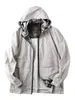 Chaqueta con Capucha para Hombre para Primavera y Otoño, Moda al Aire Libre, Cortavientos e Impermeable, Casual Versátil, Transpirable, Abrigo
