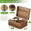 Caja de Regalo de Madera para Almacenamiento, Caja de Almacenamiento de Joyería de Mesa con Tapa, Caja de Madera Rectangular Retro para Colección de Joyería del Hogar