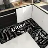 Venta directa TEMU alfombra larga de cocina estilo americano, juego combinado absorbente de aceite antideslizante para el hogar, felpudo de entrada fácil de mantener