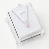 Piedra Natural Amatista Hexagonal de Doble Punta Cono Colgante Piedra Semipreciosa Colgante Tridimensional Accesorios para Colgante de Collar DIY Transfronterizo