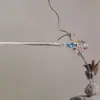 Grampo de metal de alta qualidade com cabeça de bola de Pedra da Lua para coques, grampo de cabelo retrô, versátil, grampo para Hanfu, adorno de cabelo, acessórios de cabelo para mulheres