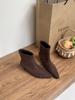 Botas Curtas de Salto Alto Bico Fino Originais para Mulheres, Novo Estilo Outono e Inverno 2025, Saltos Finos Elegantes, Botas Meia Elásticas Estilosas, Novas Botas Slim