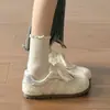 Zapatillas blancas de moda y cómodas para mujer, nueva colección otoño 2026, versátiles para uso casual, suela gruesa, caña baja, zapatillas de entrenamiento alemanas