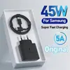 Carregador padrão europeu de 45W, compatível com telefones Samsung S24; Carregador de celular rápido 45W padrão EUA e Reino Unido