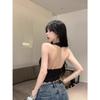 Novo Desejo Puro Decote V Profundo Corrente de Renda Costas Bonitas Colete Externo Versátil Cropped Curto Sexy Transparente