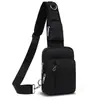 Bolsa Transversal Mini Bolsa de Ombro Bolsa de Peito com Fecho de Zíper FRID Anti-roubo Escovada Unissex Impermeável Bolsa Transversal de Ombro Único Bolsa de Peito