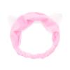 Diadema de Orejas de Gato para Lavarse la Cara, de Franela Dibujos Animados Lindos para Mujer, Orejas de Lobo Tridimensionales para Maquillaje, Regalo Rosa