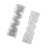 Molde para Adorno de Velas de Yeso DIY Columna Ondulada Espejo Alto Molde de Silicona para Velas Aromáticas Venta al por Mayor en Stock