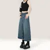 Jeans retro americanos de cintura alta para mujer, nuevo estilo verano 2026, holgados y finos, pantalones cropped rectos anchos para petite