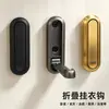 Gancho para Abrigos de Aleación de Zinc de Venta Caliente Transfronterizo Gancho Plegable para Ropa del Hogar Gancho Magnético Almacenamiento para Cocina y Baño Gancho Individual Invisible