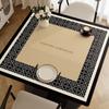 Mantel Cuadrado Estilo Americano Lujo Ligero Sentido de Alta Gama Impermeable y a Prueba de Aceite Mantel de Cuero para Mesa de Comedor Mantel Cuadrado Mantel para Mesa de Café