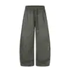 Pantalones de trabajo casuales largos de pierna recta ancha, unisex, estilo retro callejero japonés Rumeng, lavados, para otoño