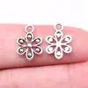14X10Mm 0.5g Plata Antigua Accesorios DIY Material para Colgante Flores y Árboles Colgante de Flor