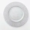 Plato de Cena Occidental de 13 pulgadas Diseño Retro Metálico Repujado Duradero y de Larga Duración Múltiples Colores Disponibles