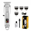 Cortador de cabelo elétrico com display digital de corpo transparente transfronteiriço, cabeça de óleo, profissional de salão de beleza, cabeça de barbear, cortador elétrico, carregamento LCD, cortador de cabelo