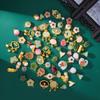 Acessórios de Joia Dourados com Areia Mista Cloisonné Pulseira de Corda de Mão Acessórios de Contas Pingente da Sorte Artesanal DIY