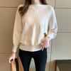 Nuevo Suéter de Punto con Mangas Murciélago para Mujer Otoño/Invierno 2026, Jersey de Manga Larga Hombros Descubiertos, Top Básico Holgado y Casual para Mujer
