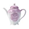 Bule de Chá Cerâmico Roxo Degradê Arita Ware Pintado à Mão com Rosa Conjunto de Chá Kung Fu com Filtro de Bolinha para Uso Doméstico