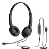 Venta Directa de Fábrica Auriculares con Micrófono con Cable de 3.5 mm Montados en la Cabeza Auriculares para Conferencias por Computadora Micrófono Micrófono Estéreo Luz