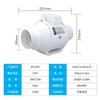 Ventilador de conducto Kunpeng 100p 150p 200p 250p 315p potente y silencioso ventilador para baño