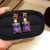 Nuevos Pendientes de Flor de la Suerte con Circonita y Aguja de Plata, Exquisitos, Modernos, Dulces, Lujo Ligero, Gama Alta, Pendientes Versátiles para Mujer