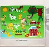 Tablero de Actividades de Fieltro Personalizado para Niños, Bolsa de Juego Portátil DIY, Tablero Educativo de Aprendizaje Temprano, Nuevo Tablero de Historias Impreso