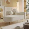 Chaise longa com armazenamento atualizada para espaços pequenos, poltrona reclinável estilo europeu para quarto, área de descanso de mini loja de roupas, chaise de um lugar