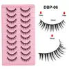 10 Pares de Pestañas Postizas Pequeñas tipo Cómic, Naturales, Largas y Ligeras, Pestañas de 0.04mm, Par de Pestañas Abuela Conejo