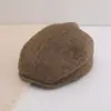 Novo gorro estilo coreano para outono e inverno, chapéu de aba para frente quente e versátil