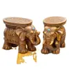 Taburete de Elefante para Sala de Estar en Casa, Taburete Adorno de Elefante Atractor de Fortuna, Taburete para Cambiar Zapatos, Se Puede Usar como Artículo de la Suerte en la Entrada