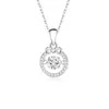 Collar con Colgante de Moissanita Plata de Ley S925 para Mujer Colgante Versátil de Nicho Inteligente Joyería Corazón Palpitante Joyería al por Mayor