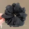 Accesorio para el Cabello Semirecogido Estilo Nuevo 2026: Pinza de Plátano de Malla, Pinza de Garra Francesa con Lazo Negro, Pinza para el Cabello de Lunares para la Parte Posterior de la Cabeza