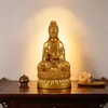 Suministrado directamente por el fabricante: Estatua de Buda Guanyin Dorada, Bodhisattva Guanyin, decoración de estatua para adoración en templo casero