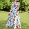 Vestido Longo Feminino de Algodão e Seda de Alta Qualidade, Estilo Novo de Verão, Fino e Elegante, Sem Mangas, Vestido de Praia para Mães
