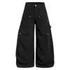 Calças Cargo Largas de Chão com Design Deconstrução Americana Homens Outono Novo Estilo Street Dance Combinando Calças Casuais Soltas Mulheres