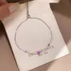 Asas Coloridas da Linguagem das Flores~ Pulseira de Zircônia Multicolorida, Joia de Alta Qualidade Estilo Coreano Ins, Design Exclusivo, Luxo Leve, Versátil para Mulheres