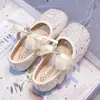 Zapatos de Princesa para Niña 2026 Primavera/Otoño Nuevos Zapatos de Princesa Elegantes para Niños Suela Suave Moño de Encaje Zapatos de Cristal para Niña