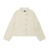 Chaqueta de estilo chino nuevo con cuello mao transfronteriza, Chaqueta corta tradicional china con botones, holgada, Top elegante de alta gama al por mayor