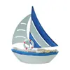 Barco de Lata Estilo Mediterrâneo Transfronteiriço Decoração Criativa para Mesa de Casa Modelo Vela Suave Barco Feito à Mão