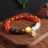 Pulsera de Círculo Único de Polvo de Ágata Corazón de Azúcar Natural Blanco Garra de Gato Nafu Oso Nueva Marea Nacional China Lote de Regalo