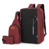 Bolsa de Computador USB Transfronteiriça Conjunto de Três Peças Mochila Viagem de Negócios Bolsa de Armazenamento de Grande Capacidade Bolsa Multifuncional para Estudante