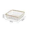 Cesta de Armazenamento de Ferro Chul Diâmetro do Ferro Boca de Rattan Armazenamento Cesta Quadrada Caixa de Armazenamento de Mesa de Cozinha Cesta de Grade para Frutas Lanches