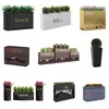Caixa de Flores de Aço Inoxidável 304 para Exterior Feita Sob Medida Caixa de Plantio para Estrada Municipal Canteiro de Flores para Rua Comercial Vaso Retangular para Plantio